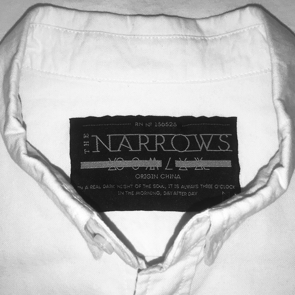 Varsity Stripe Button Down Shirt, L - Picture 5 of 8